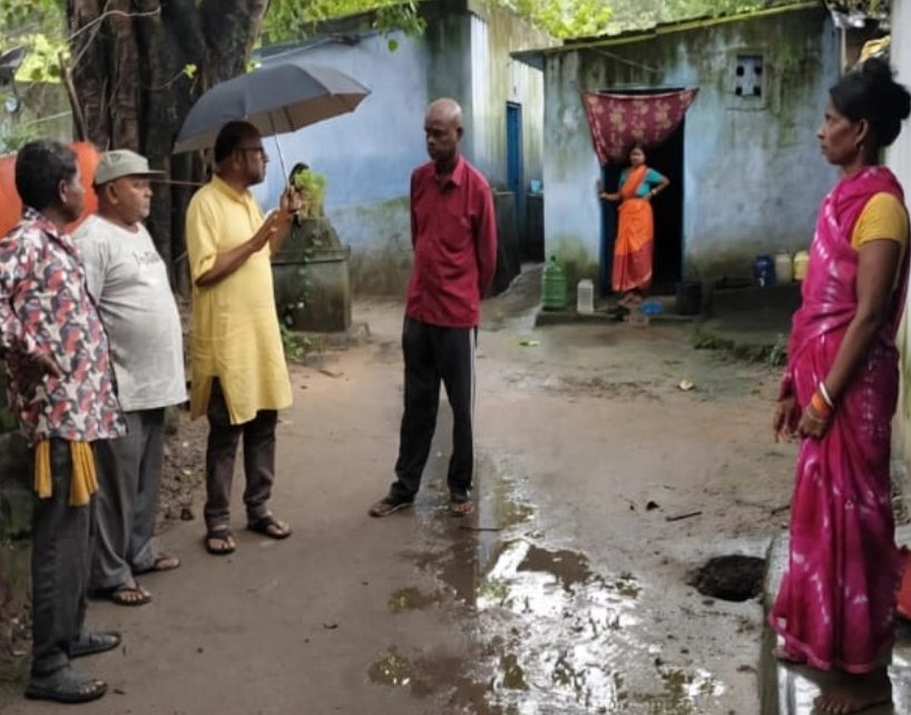 केशलपुर के गोफ स्थल का हलधर महतो ने किया मुआयना, अवैध खनन की जांच की मांग