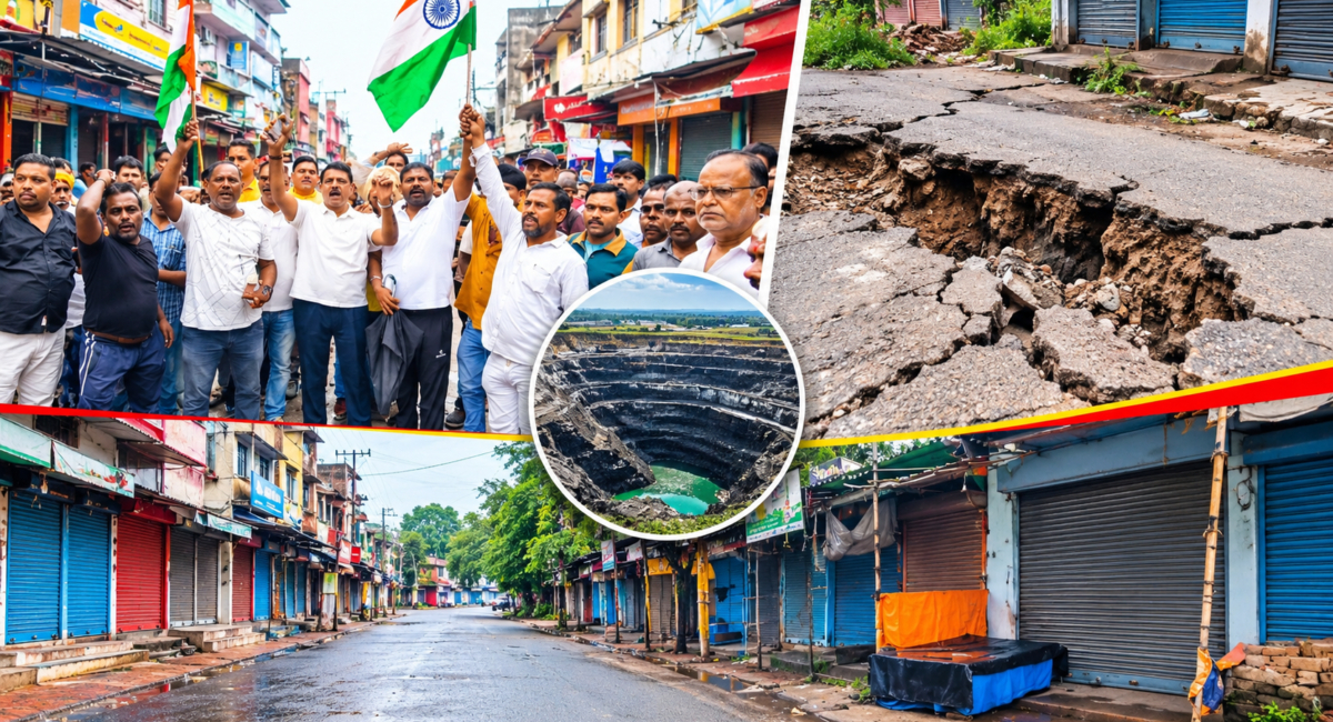 भू-धंसान के विरोध में आज कतरास बंद, प्रभावित लोगों के समर्थन में सड़क पर उतरा मोर्चा