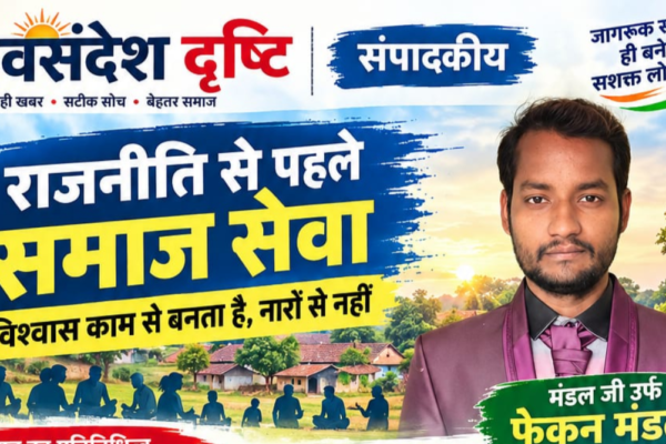 राजनीति से पहले समाज सेवा: विश्वास काम से बनता है