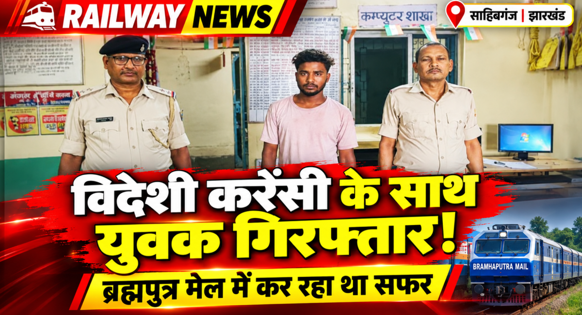 Sahibganj News: विदेशी करेंसी के साथ बांग्लादेशी युवक गिरफ्तार, ब्रह्मपुत्र मेल में कर रहा था सफर
